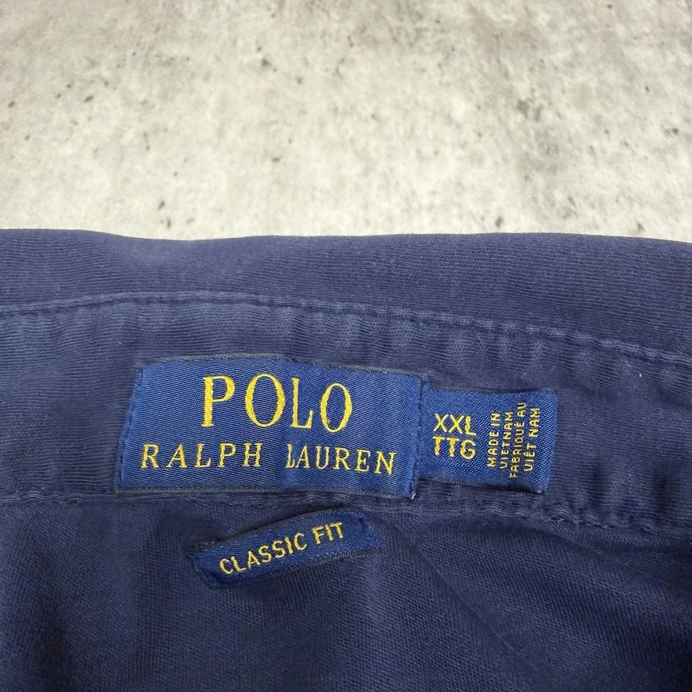 Polo Ralph Lauren Pima Soft Touch Polo Shirt Navy Blue Men's Size XXL Pony USA